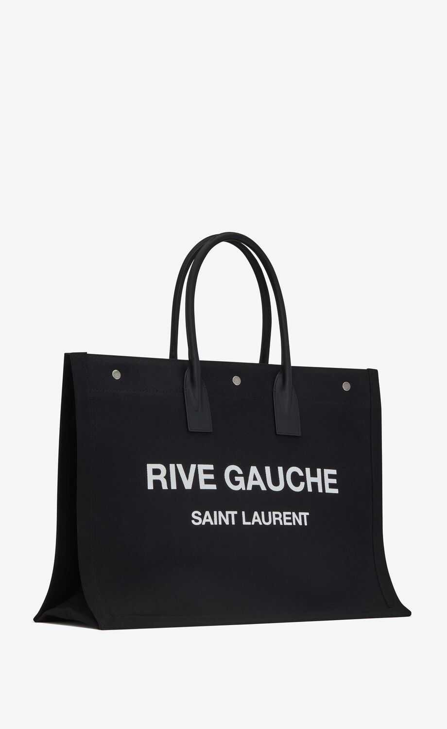 RIVE GAUCHE LARGE TOTE BAG IN PRINTED CANVAS AND LEATHER